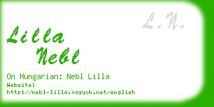 lilla nebl business card